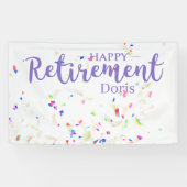 幸福な退職紙吹雪 横断幕 (横)