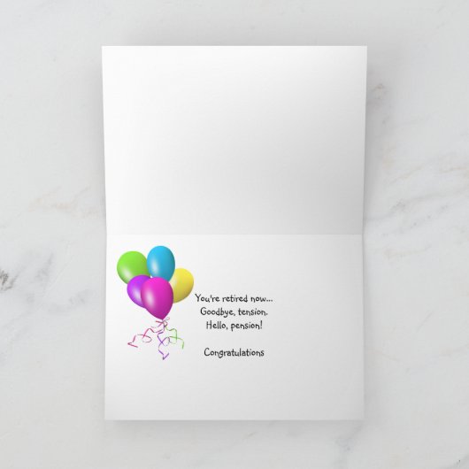 幸福な退職 カード (内部)