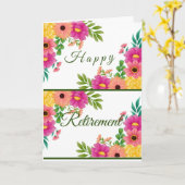 幸福な退職 カード (黄色い花)