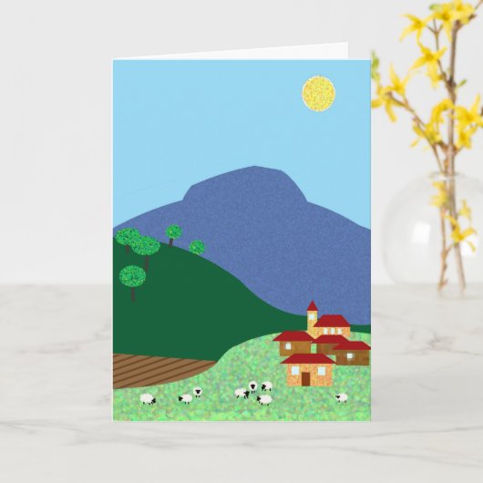 幸福な退職 カード (黄色い花)