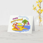 幸福な退職 カード (黄色い花)