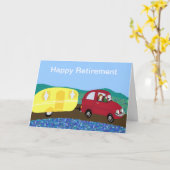 幸福な退職 カード (黄色い花)