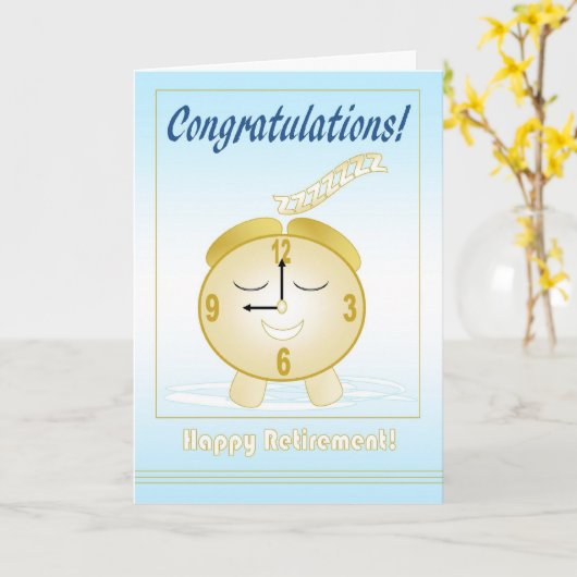 幸福な退職 カード (黄色い花)