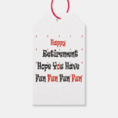 幸福な退職 ギフトタグ (正面)