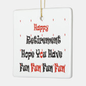 幸福な退職 セラミックオーナメント (左)