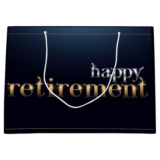 幸福な退職 ラージペーパーバッグ (正面)