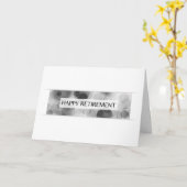 幸福な退職(《写真》ぼけ味) カード (黄色い花)