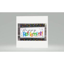 幸福な退職 長方形シール