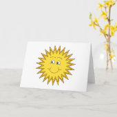 幸福な顔 カード (黄色い花)
