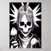 幸福な骨格のポートレート | AIアートポスター ポスター (正面)