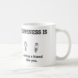 幸福にあなたのような友人があっています コーヒーマグカップ