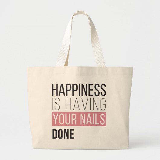 幸福にされるあなたのネイルがあっています ラージトートバッグ (正面)