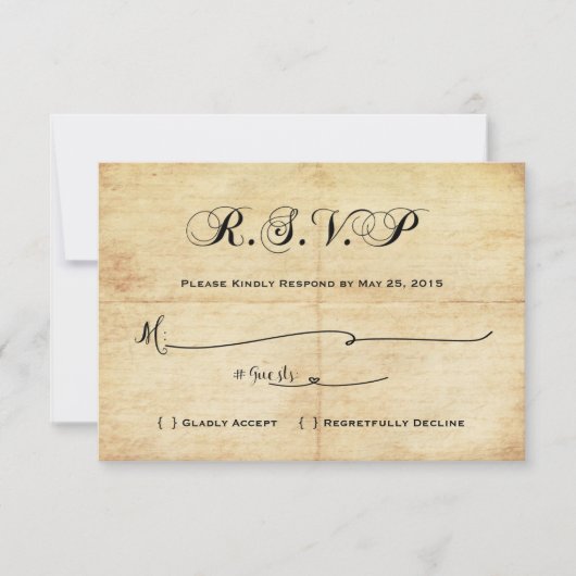 幸福にその後ずっとおとぎ話RSVP 出欠カード (正面)