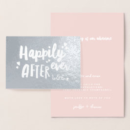 幸福にその後ずっとお祝いカードを結婚すること 箔カード