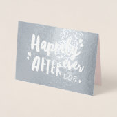 幸福にその後ずっとお祝いカードを結婚すること 箔カード (正面)