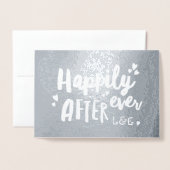 幸福にその後ずっとお祝いカードを結婚すること 箔カード (封筒付き正面)
