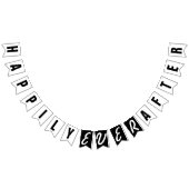 幸福にその後ずっとアゲハチョウの旗の結婚式の装飾 バンティングフラッグ (全)