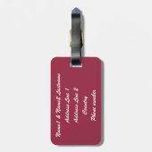 幸福にその後ずっとカスタムな荷物のラベル ラゲッジタグ (裏面縦)