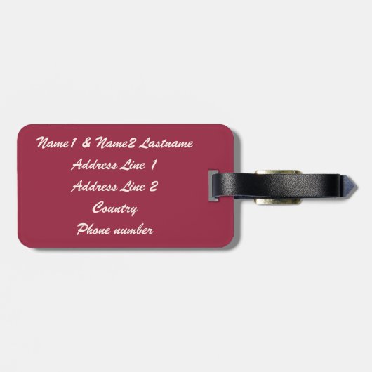 幸福にその後ずっとカスタムな荷物のラベル ラゲッジタグ (裏面横)