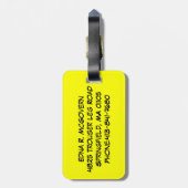 幸福にその後ずっとポップアートの荷物のラベル ラゲッジタグ (裏面縦)