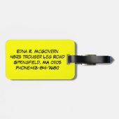 幸福にその後ずっとポップアートの荷物のラベル ラゲッジタグ (裏面横)