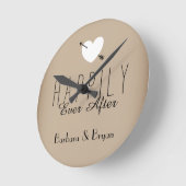 幸福にその後ずっと柱時計 ラウンド壁時計 (傾斜)