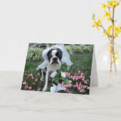 幸福にその後ずっと-空白のなカードLola B.ボストン カード (黄色い花)