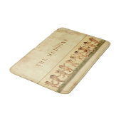 幸福にパーソナライズな天使を踊るヴィンテージの菓子 バスマット (アングル)