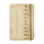 幸福にパーソナライズな天使を踊るヴィンテージの菓子 バスマット (正面縦)