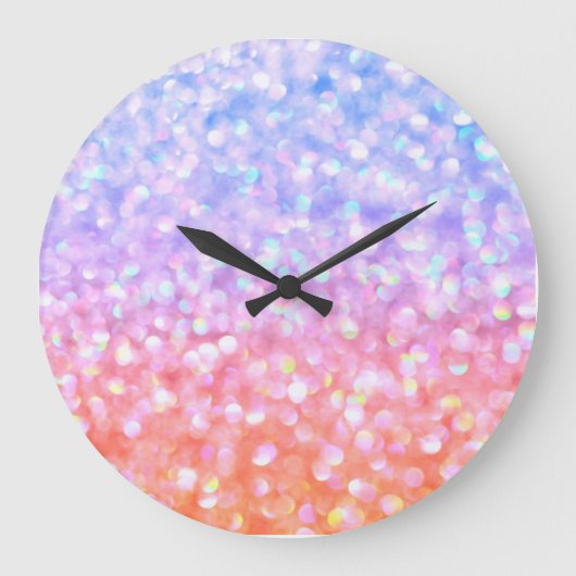 幸福に囲まれている ラージ壁時計 (正面)