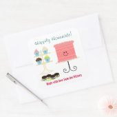 幸福に手製の大きいベーキングのステッカー スクエアシール (封筒)