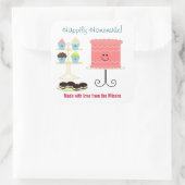 幸福に手製の大きいベーキングのステッカー スクエアシール (バッグ)