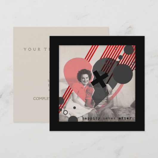 幸福に決して後 招待状 (正面/裏面)