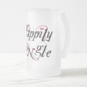 幸福に独身の フロストグラスビールジョッキ (正面右)