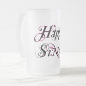 幸福に独身の フロストグラスビールジョッキ (正面左)