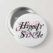 幸福に独身の 缶バッジ (正面&裏面)