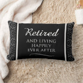 幸福に退職したで黒くか灰色または白い装飾用クッション ランバークッション (ブランケット)