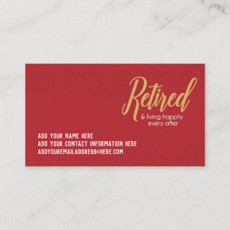 幸福に退職したな名刺 名刺