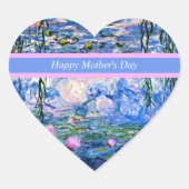 幸福のお母さんの日、睡蓮絵画の日。 ハートシール (正面)
