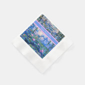 幸福のお母さんの日、睡蓮絵画の日。 縁ありカクテルナプキン (角)