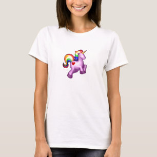 幸福のきらめく虹のユニコーン Tシャツ