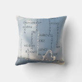 幸福のために住む感動的な単語 クッション (裏面)