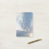 幸福のために住む感動的な単語 ポストイット (デスク上)