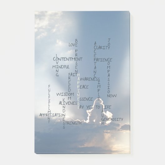 幸福のために住む感動的な単語 ポストイット (正面)