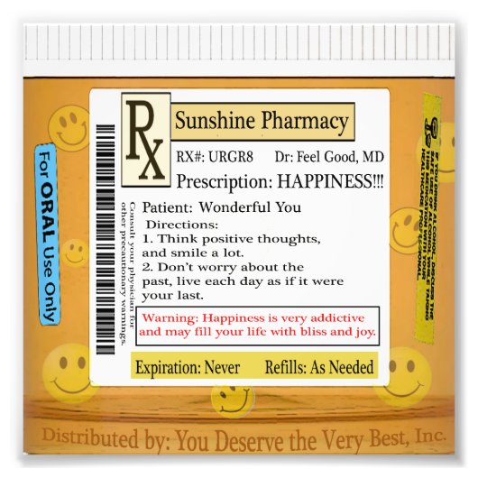 幸福のためのRX処方箋 フォトプリント            (正面)