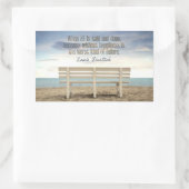 「幸福のない成功」感動的引用文 長方形シール (バッグ)