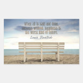 「幸福のない成功」感動的引用文 長方形シール (正面)