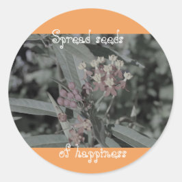 幸福のシールの種を広げる ラウンドシール
