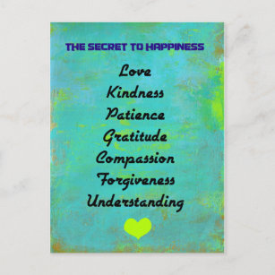 幸福のタイポグラフィのデザインへの秘密 ポストカード