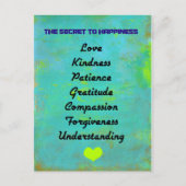 幸福のタイポグラフィのデザインへの秘密 ポストカード (正面)